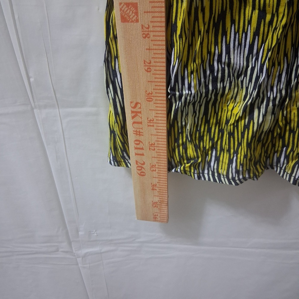 Speckless JCPenney Yellow Black Sleeveless Dress Women's Medium With‎ Belt NWT - Picture 10 of 10